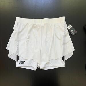 New Balance White Tournament Mesh Shorts - XL